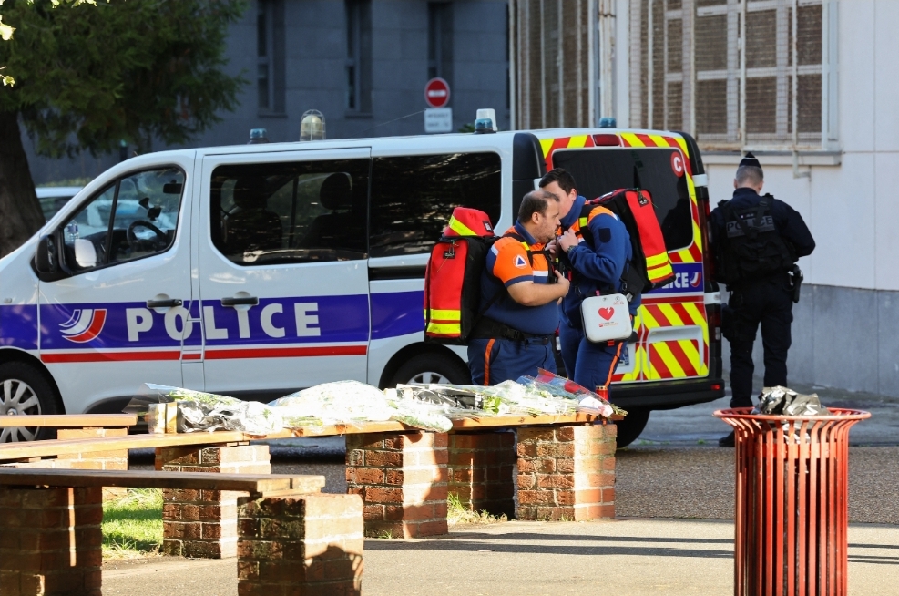 10 people in custody over French teacher’s killing: police&nbsp;source