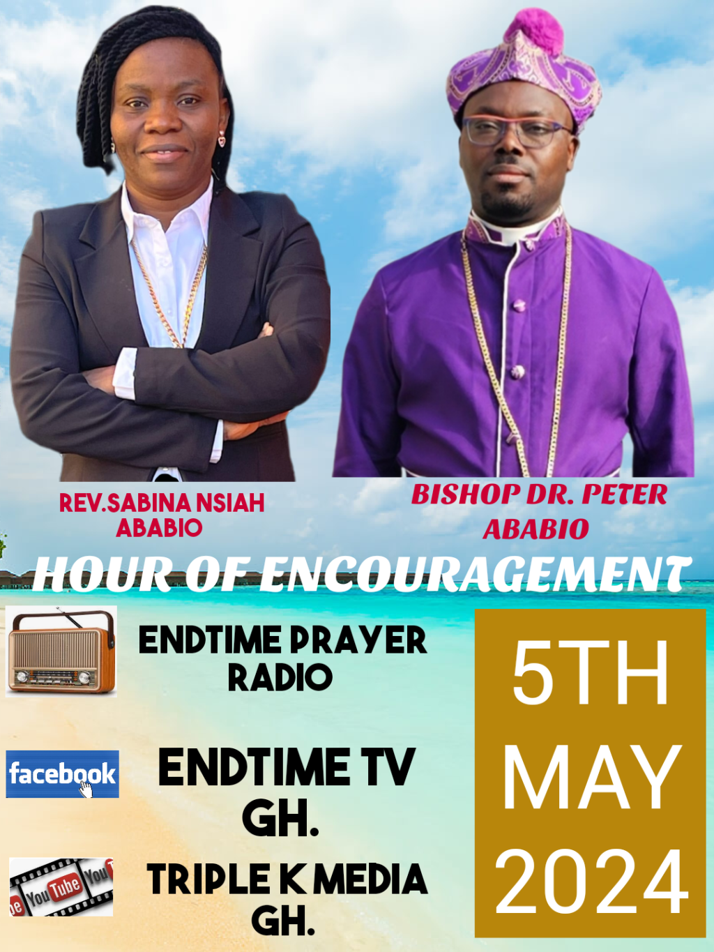 ON ENDTIME TV WHEN REV SABINA NSIAH ABABIO, THE HOSTER OF HOUR OF ENCOURAGEMENT  ON FACEBOOK BISHOP DR. PETER ABABIO SAID SOMETHING ON THE&nbsp;PROGRAMME