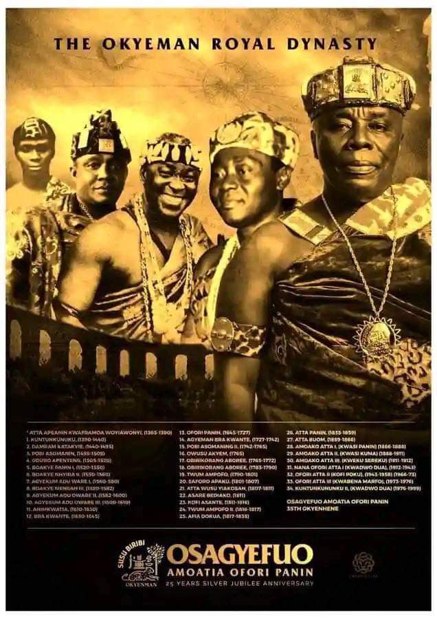 Osagyefuo Amoatia Ofori Panin is the 35th King of Okyeman and was installed on October 4,&nbsp;1992.