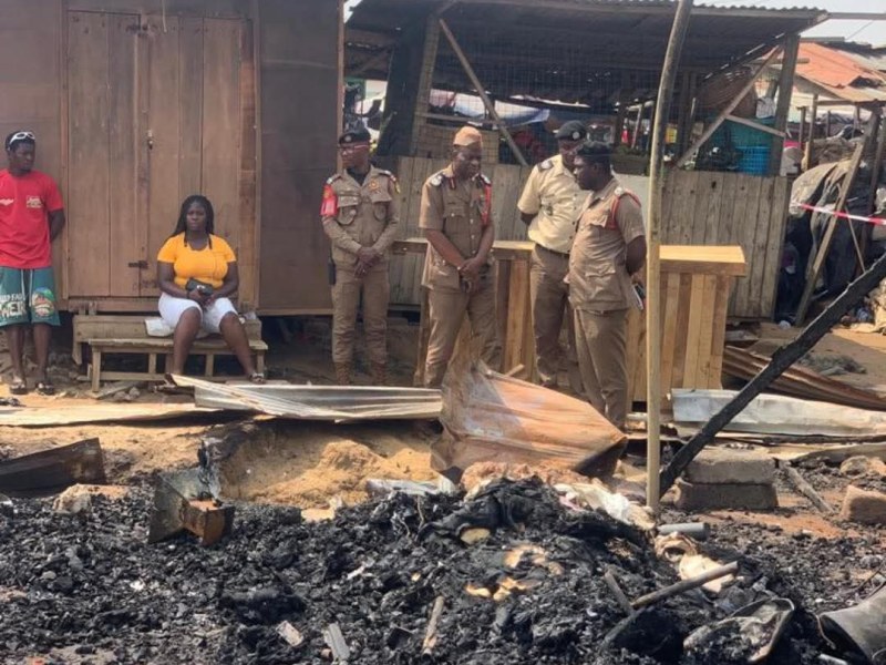 GNFS SWIFT RESPONSE SALVAGES OVER 200 STRUCTURES AT KPONE MARKET&nbsp;FIRE